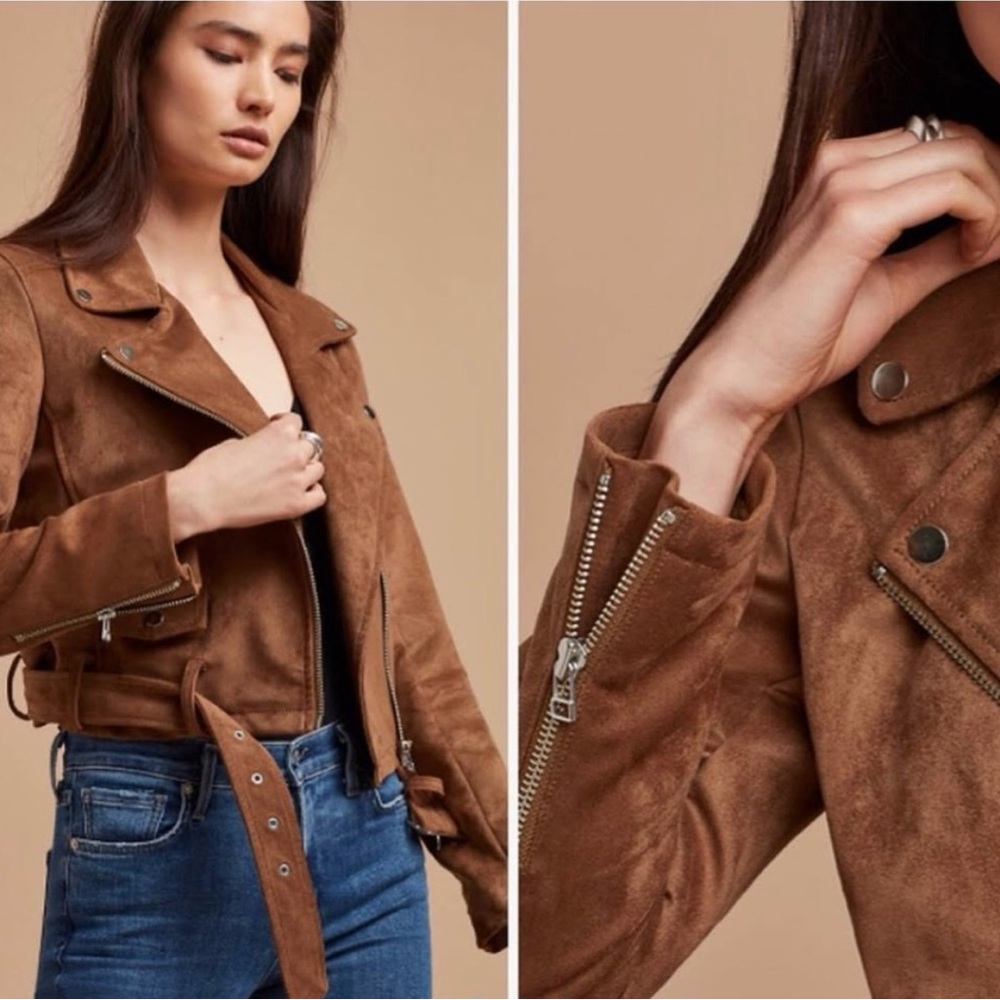 Aritzia Taula suede biker jacket